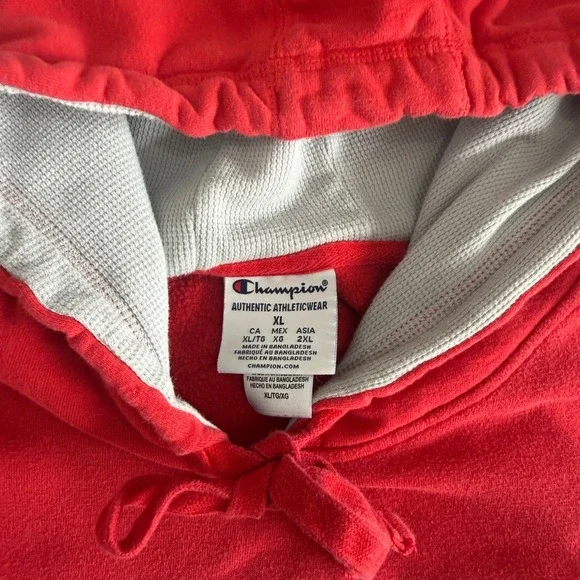 Champion University of Utah Utes Hoodie Red Mens XL Pullover Sweatshirt NCAA - Picture 5 of 9